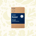 Forager Provisions LTD Lochby pocket notebook with brown cover and blue label featuring ruled Tomoe River paper