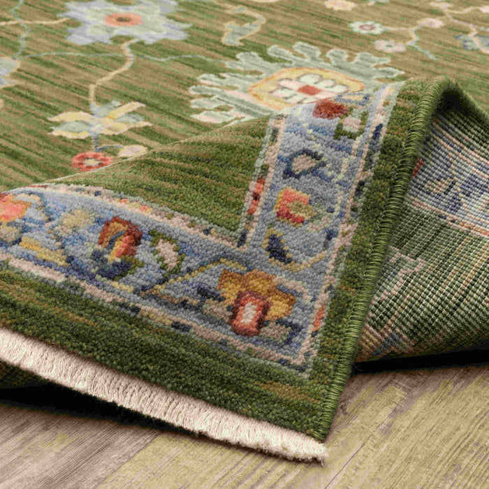 Oriental Weavers Area Rugs Lucca Area Rugs 2863e Oushak Green Wool-Nylon Blend In 8 Sizes