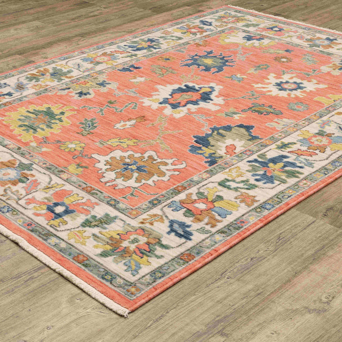 Oriental Weavers Area Rugs Lucca Area Rugs 2889b Oushak Rose Wool-Nylon Blend In 8 Sizes