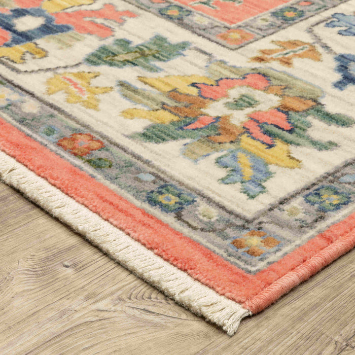 Oriental Weavers Area Rugs Lucca Area Rugs 2889b Oushak Rose Wool-Nylon Blend In 8 Sizes