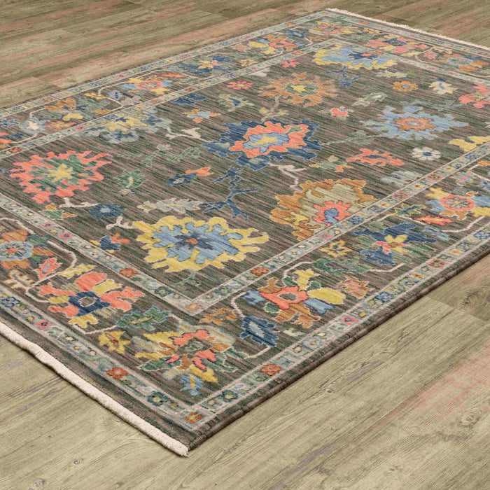 Oriental Weavers Area Rugs Lucca Area Rugs 2889e Oushak Grey Wool-Nylon Blend In 8 Sizes