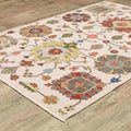 Oriental Weavers Area Rugs Lucca Area Rugs 8111w Oushak Ivory Wool-Nylon Blend In 8 Sizes