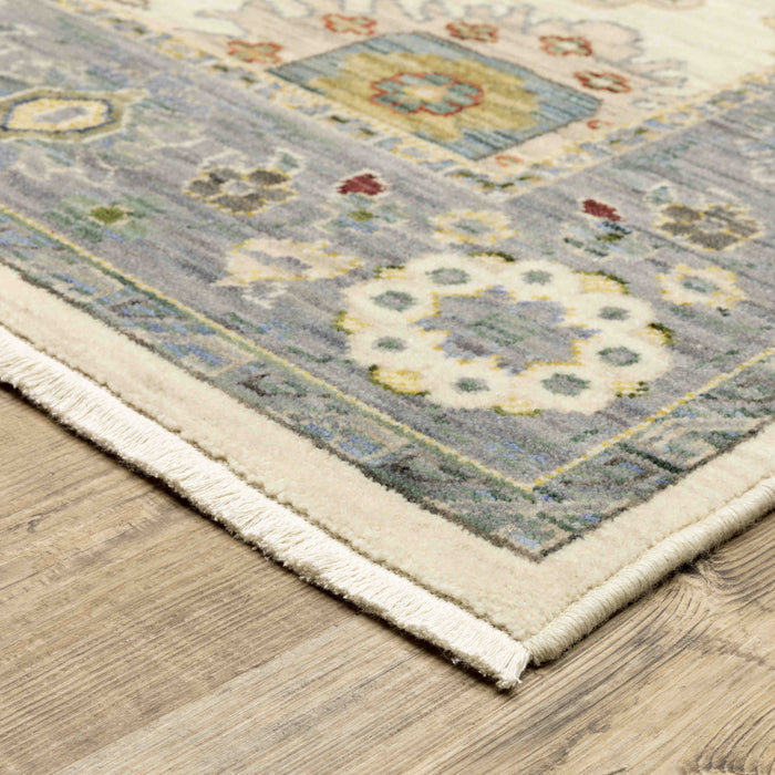 Oriental Weavers Area Rugs Lucca Area Rugs 846h Oushak Ivory Wool-Nylon Blend In 8 Sizes