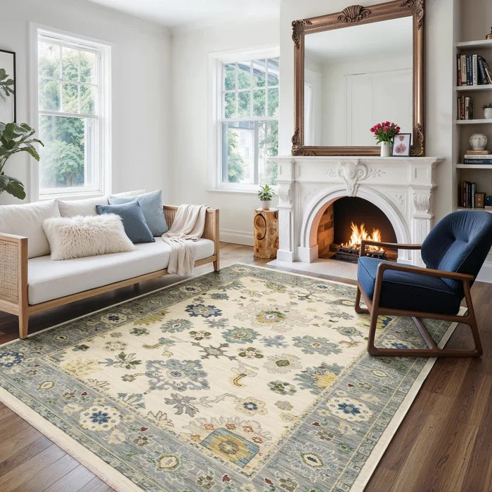 Oriental Weavers Area Rugs Lucca Area Rugs 846h Oushak Ivory Wool-Nylon Blend In 8 Sizes