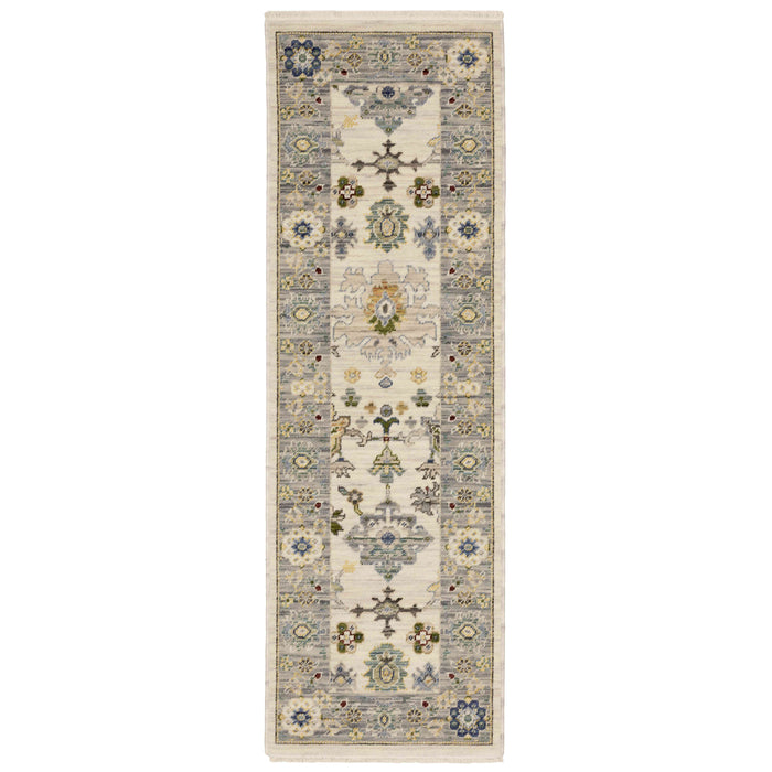 Oriental Weavers Area Rugs Lucca Area Rugs 846h Oushak Ivory Wool-Nylon Blend In 8 Sizes