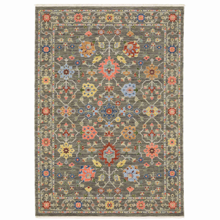 Oriental Weavers Area Rugs Lucca Area Rugs 93k Oushak Mocha Wool-Nylon Blend In 8 Sizes