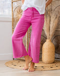Mae Wide Leg Cropped Jeans - Color Options Available! Zenana Hot Pink