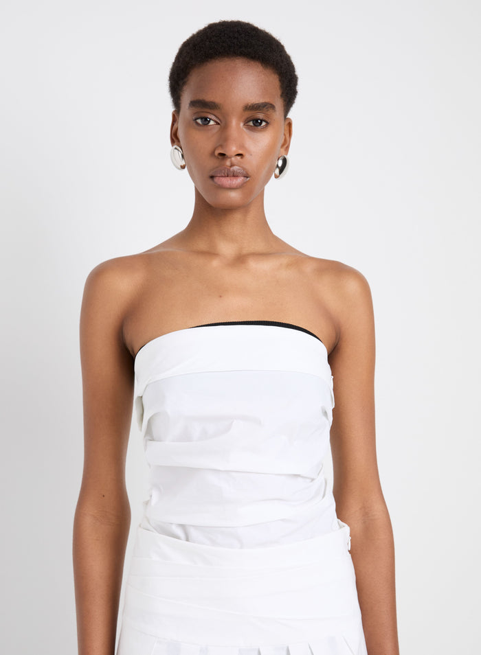 Maisy Strapless Top in Poplin