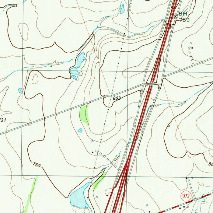 Map of Georgetown, Texas by USGS, 1982 – Lake Georgetown & Salado Creek