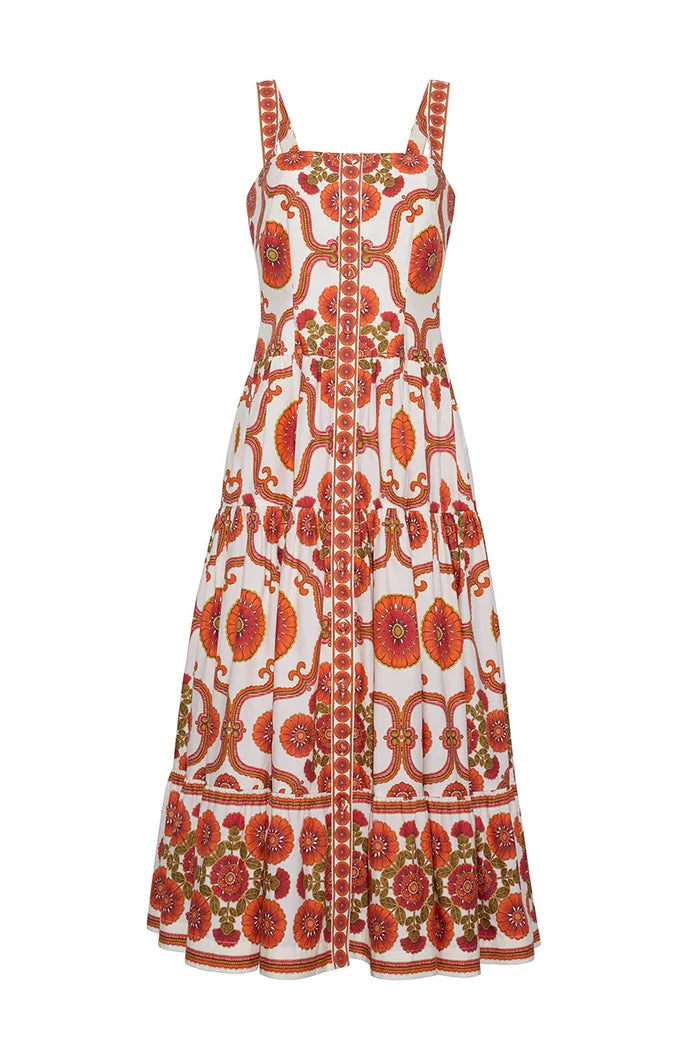 Margarita Dress - Mod Floral Ivory