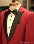 Maroon 2-Piece Tuxedo Suit