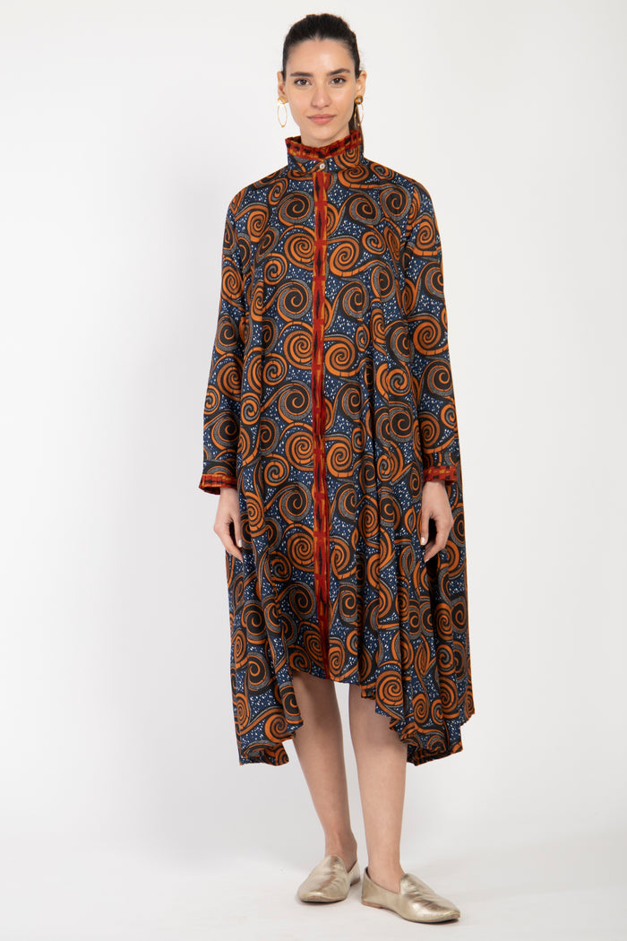 Marwa Cotton Tribal Print Dress