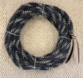 Mecate - MEC189 - Sierra Way 3/8"x22' 6-Strand Mane Hair Black and White