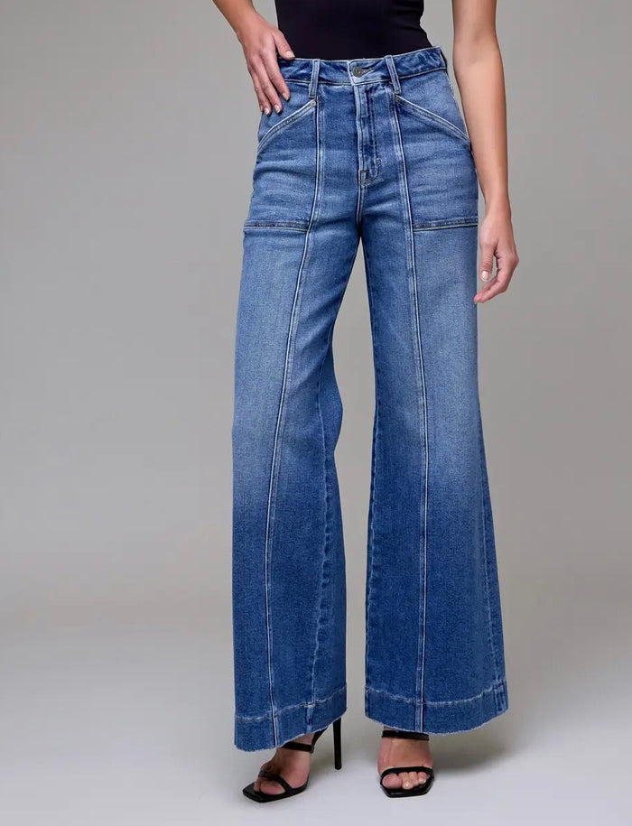 Medium Wash Comfort Flare