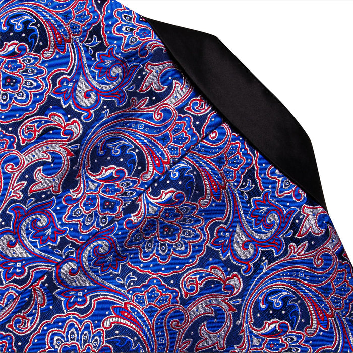 Men's Dress Party Hyacinth Floral Suit Jacket Slim One Button Stylish Blazer XX-0017 - SimonVon Shop