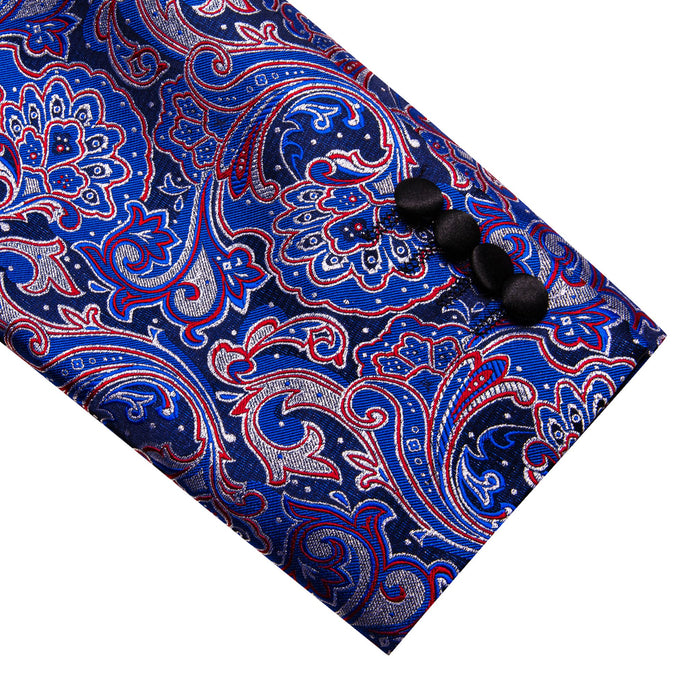 Men's Dress Party Hyacinth Floral Suit Jacket Slim One Button Stylish Blazer XX-0017 - SimonVon Shop