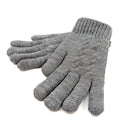 Mens Knitted Gloves - Grey