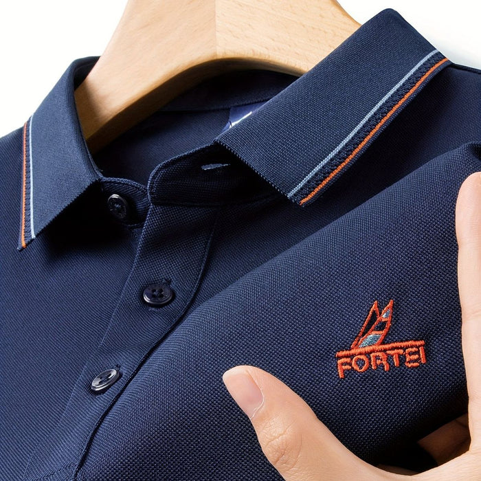 Men’s Navy Blue Slim Fit Polo T-Shirt MPT-716 Front View UAE”