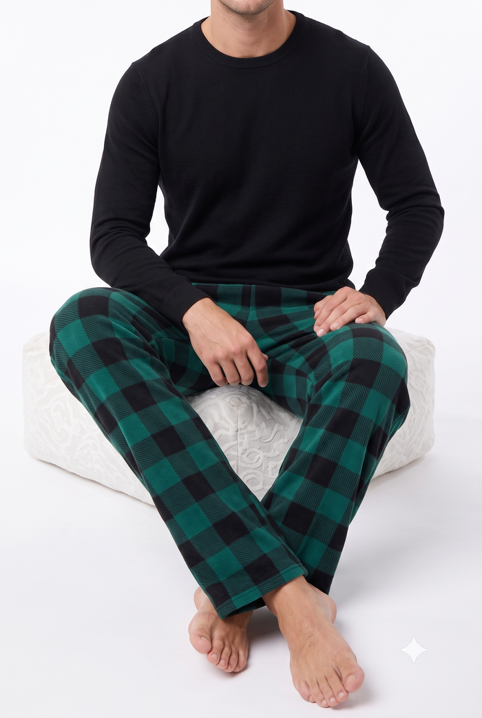 Men's Pajamas Green Buffalo