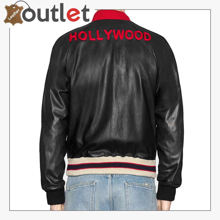 Mens Quality Leather bomber jacket - Leather Outlet
