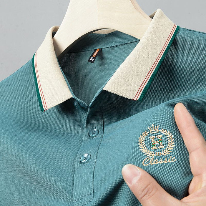 Teal polo shirt casual styling Abu Dhabi