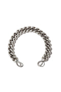 Mini Mega Curb Chain Bracelet - Silver With Silver Loops