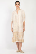 Mira Cotton Canvas Gold Dress