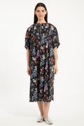 Mira Floral Pleat Dress