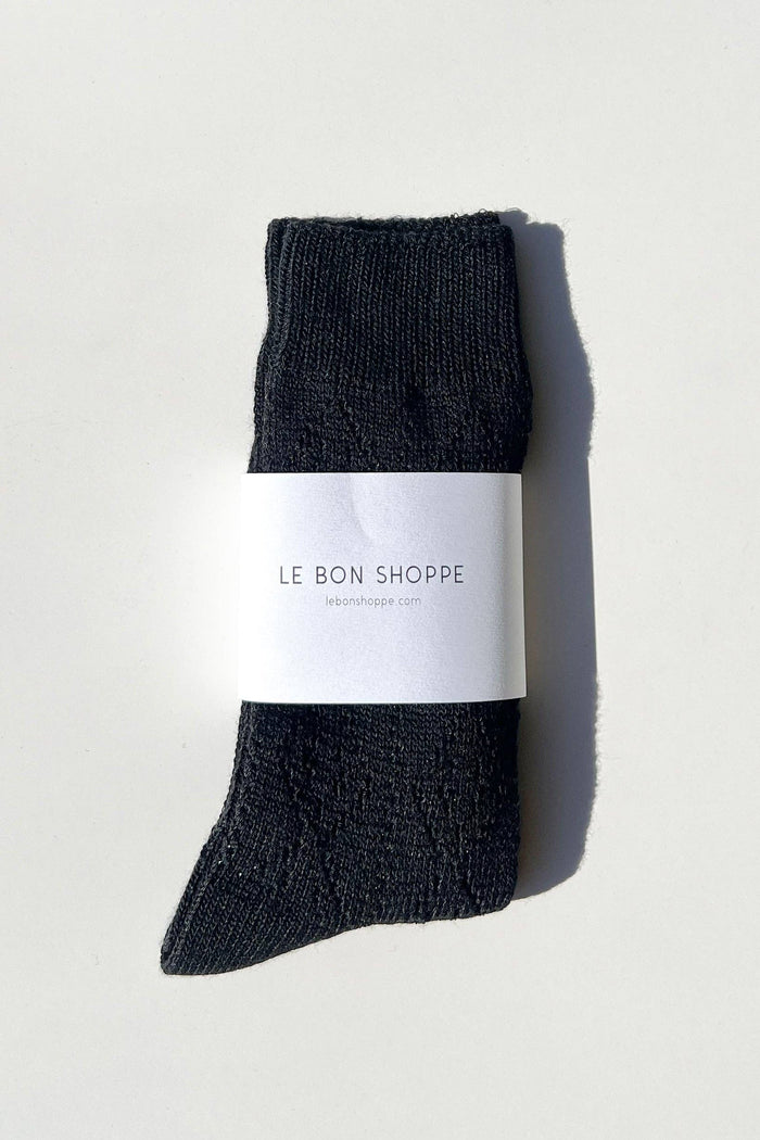 Modal Eyelet Socks - Palm Green