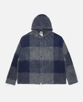 Mohair Hooded Shirt Jacket (Blue)