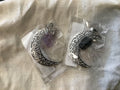 Moon pendant with hanging stone