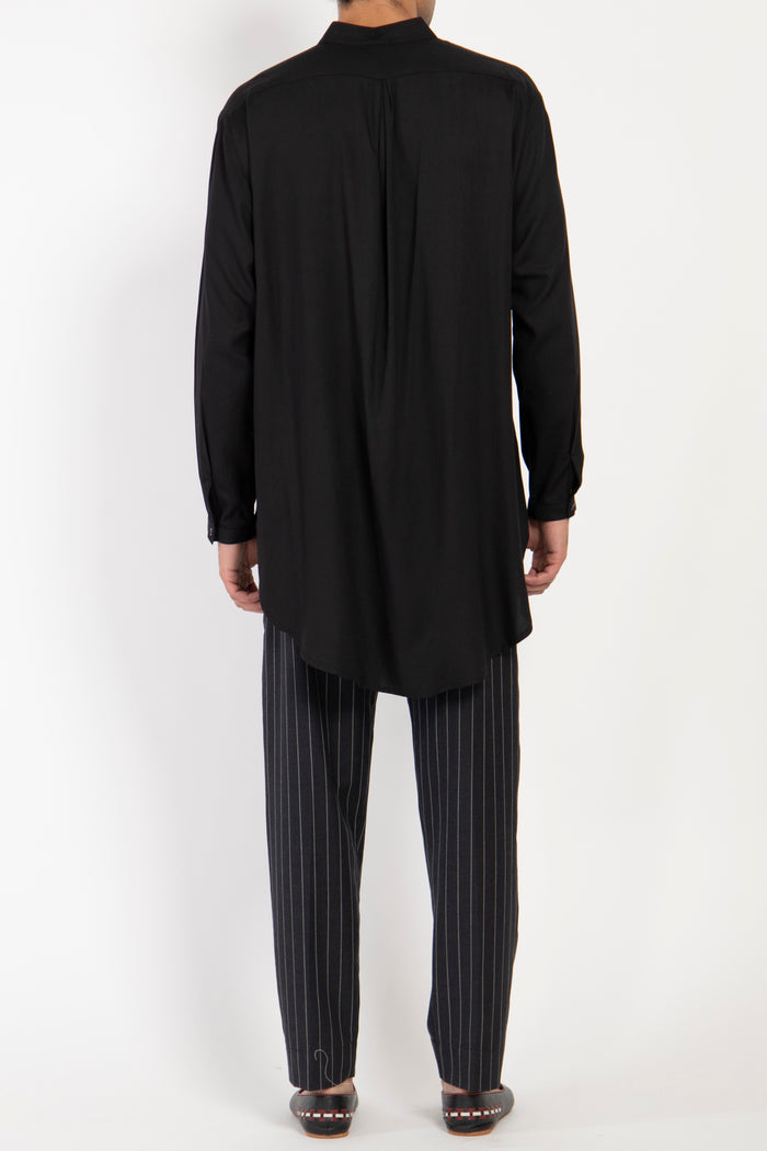 Mounir Cotton Black Shirt