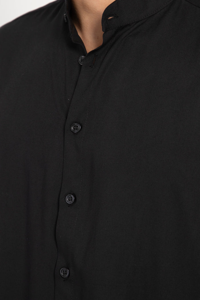 Mounir Cotton Black Shirt