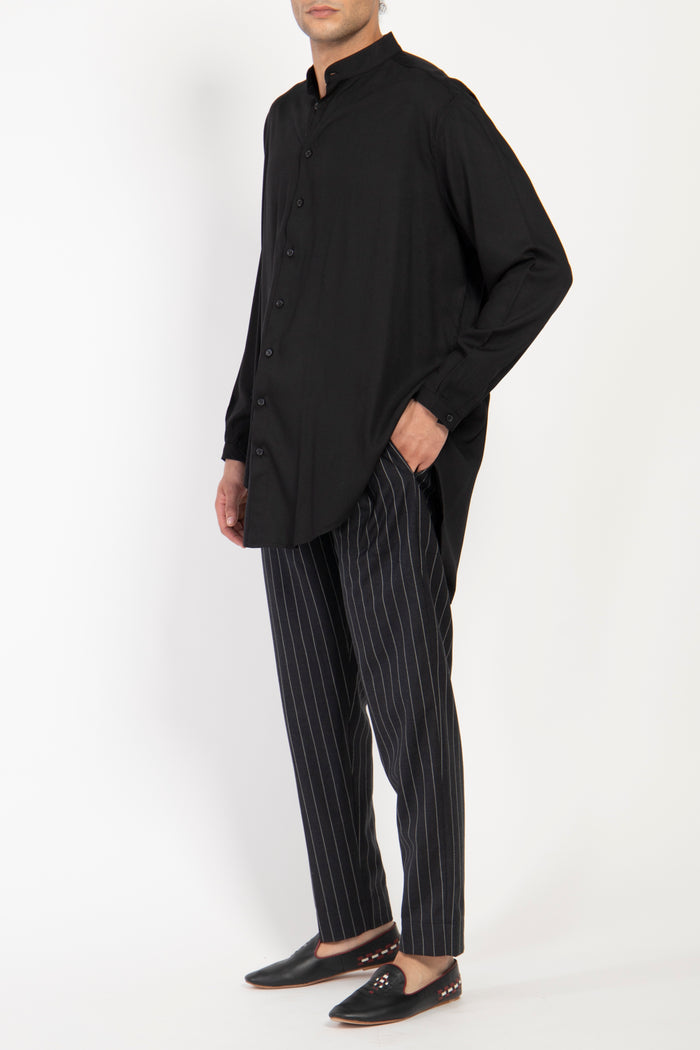 Mounir Cotton Black Shirt