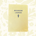 Forager Provisions LTD Mushroom Logbook with a yellow cover and minimalist mushroom illustration for field notes.
