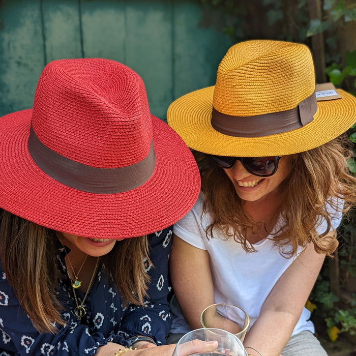 Mustard Panama Folding Hat (55cm)
