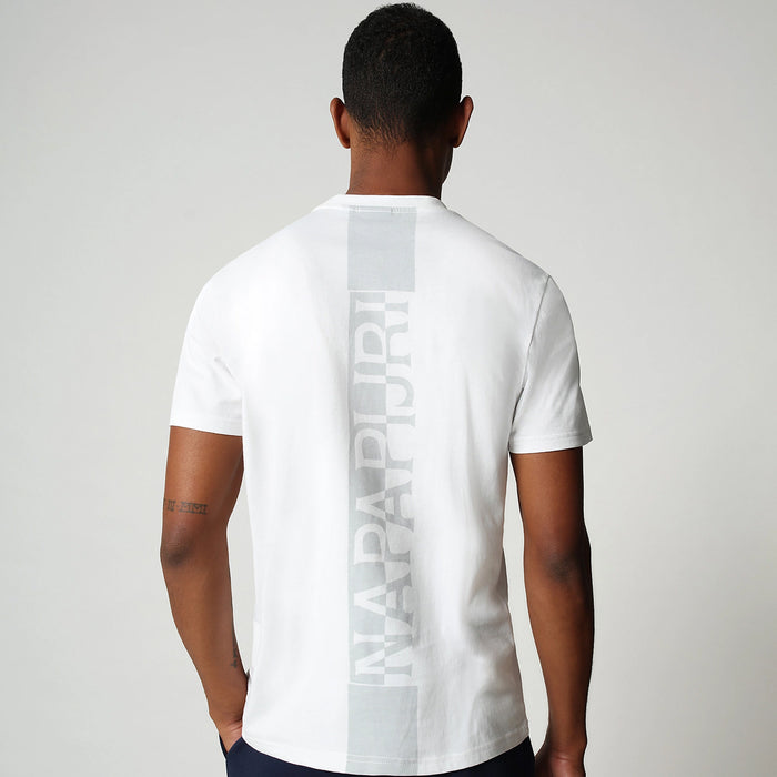 Napapijri - S-Surf Logo T-Shirt in White - Nigel Clare