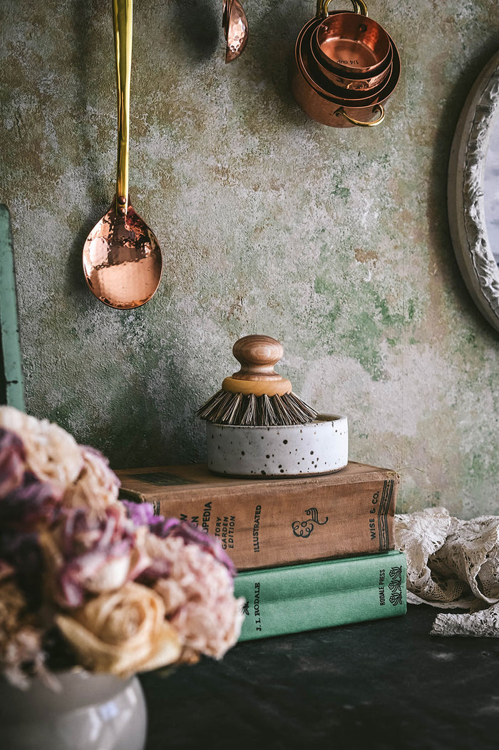 Natural Solid Dish Soap and Ceramic Dish