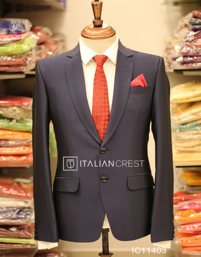 Navy Blue Single Breasted Suit