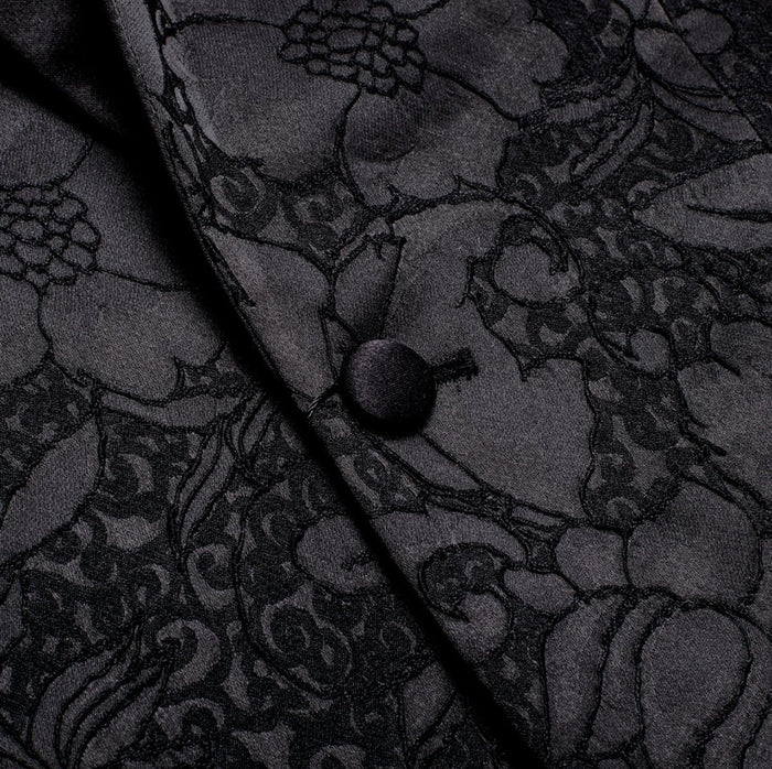 New Classic Black Floral Men's Blazer-XX-1008 - SimonVon Shop