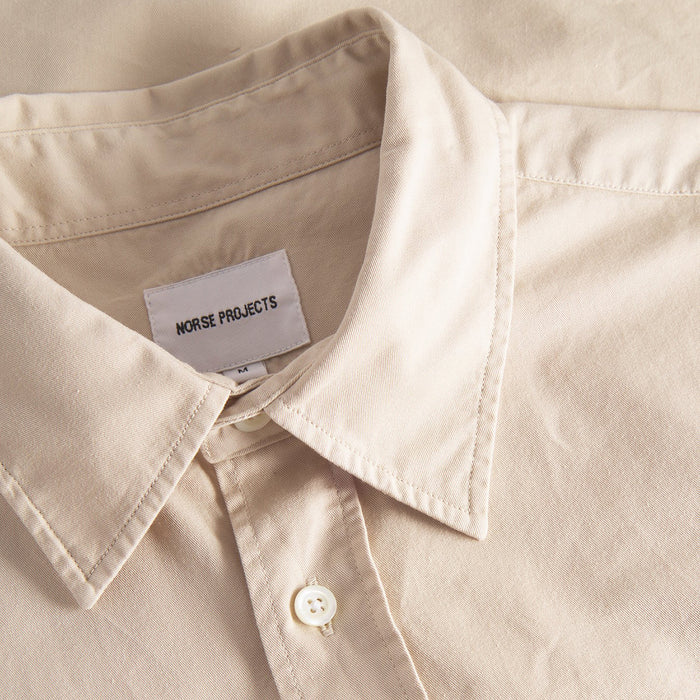 Norse Projects - Algot Twill Shirt in Oatmeal - Nigel Clare