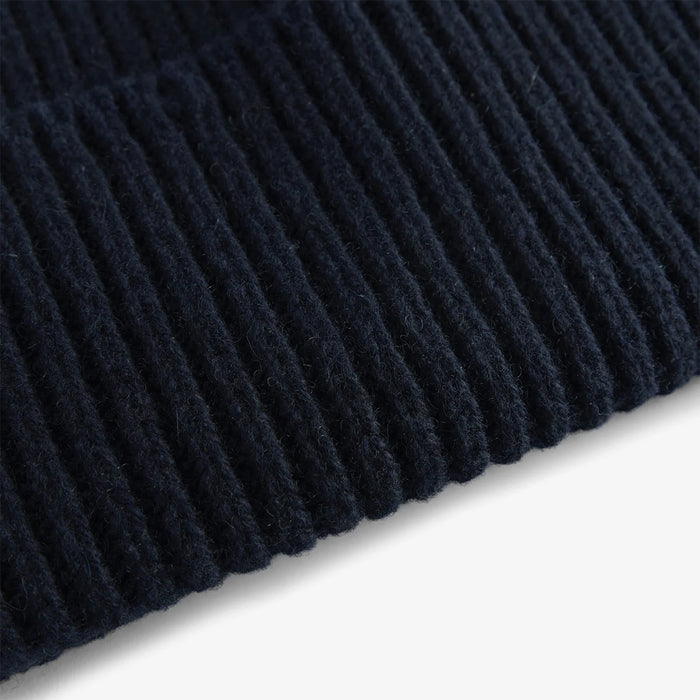 Norse Projects - Cashmere Rib Beanie in Dark Navy - Nigel Clare