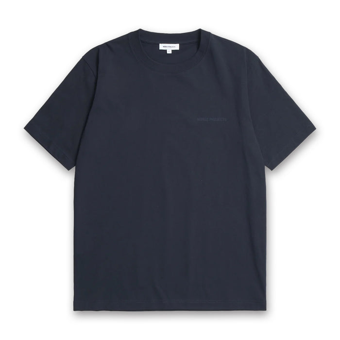 Norse Projects - Johannes Logo Print  T-Shirt in Navy - Nigel Clare