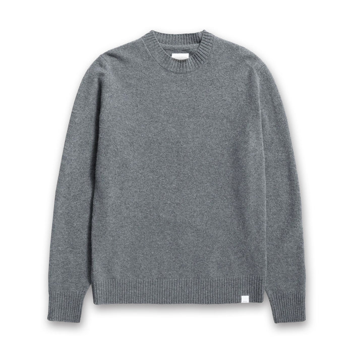 Norse Projects - Lambswool Crew Neck Sweater in Grey Melange - Nigel Clare