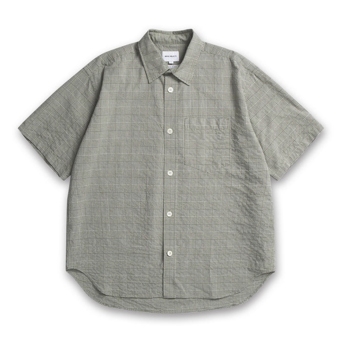 Norse Projects - Mo Oversized Check SS Shirt in Moss Green - Nigel Clare