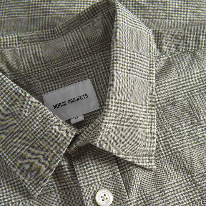 Norse Projects - Mo Oversized Check SS Shirt in Moss Green - Nigel Clare