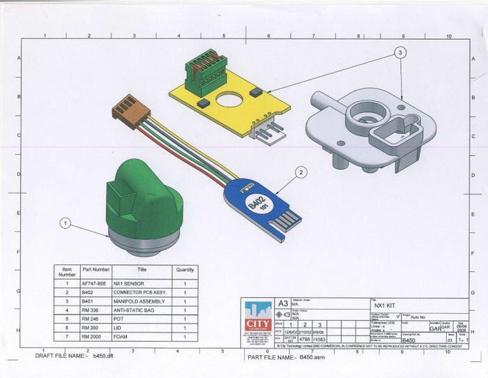 NOX SENSOR  MANIFOLD CONVERSION KIT NX1 PN.B400