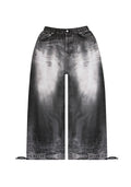 OFF GRID DENIM EFFECT OVERSIZED SWEATPANTS WASHED BLACK