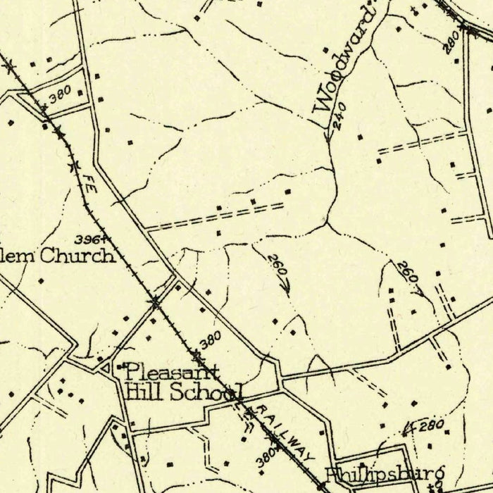 Old Map of Brenham, Texas by USGS, 1930 – Chappell Hill, Washington & Independence
