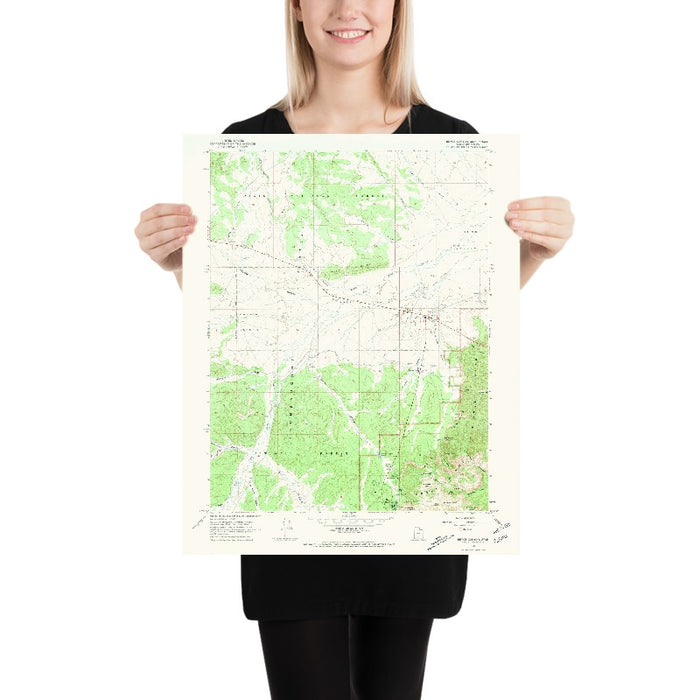Old Map of Bryce Canyon, Utah by USGS, 1966 – Dixie National Forest & Red Canyon